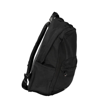 Backpack by Tommy Hilfiger for men in polyester black & print features a stately Polyester Backpack design, showcasing a secure zipper, ample external-pockets & laptop-compartment, and versatile handle, backpack-strap & adjustable-strap for a stately finish.