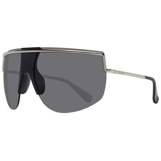 Sunglasses by Max Mara for women in metal and gold featuring an opulent aviator half-rim frame design with a sophisticated gold coloured frame finish and high-performance non-polarized category-3-dark-tint lens.