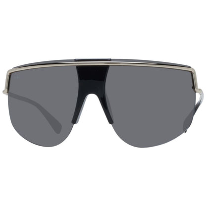 Sunglasses by Max Mara for women in metal and gold presents a sumptuous silhouette, featuring gold coloured frame and aviator half-rim frame design with non-polarized category-3-dark-tint lens for a sumptuous look.