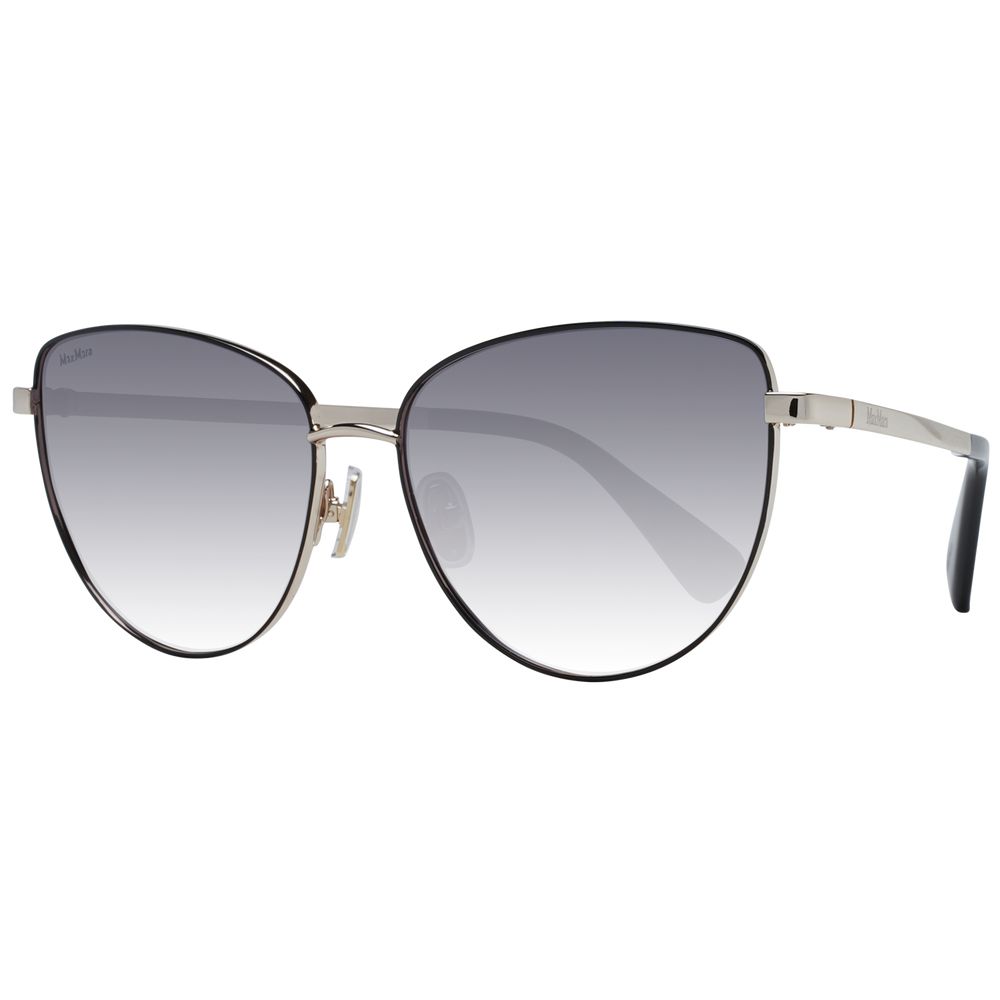 Max Mara Butterfly Gradient Medium-Tint Metal Sunglasses - Gold