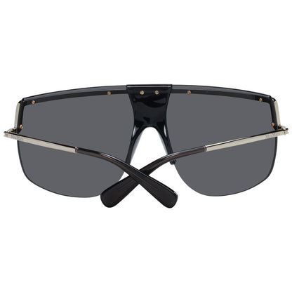 Sunglasses by Max Mara for women in metal gold features a sumptuous silhouette, showcasing a sumptuous aviator half-rim frame design in gold coloured frame with high-performance non-polarized category-3-dark-tint lens.
