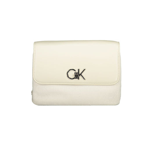 Crossbody Convertible Handbag by Calvin Klein for women in polyester beige features an exquisite silhouette, showcasing a secure , ample built-in-compartments & cardholder, and versatile crossbody-strap, adjustable-strap & handle for exquisite style.