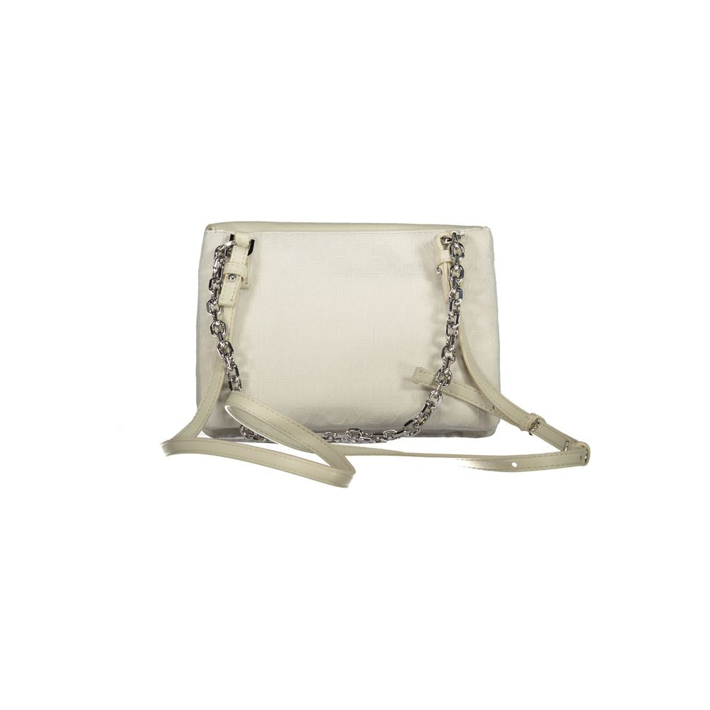 Crossbody Convertible Handbag by Calvin Klein for women in polyester beige presents a enviable design with a secure , ample built-in-compartments & cardholder, and versatile crossbody-strap, adjustable-strap & handle for a sophisticated look.
