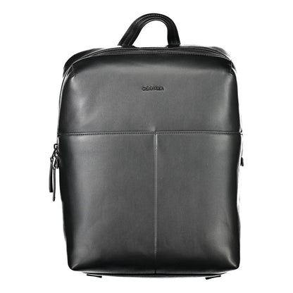 Backpack by Calvin Klein for men in polyethylene black features a refined silhouette, showcasing the Polyethylene Backpack design with a secure zipper, ample external-pockets & internal-pockets, and versatile handle, backpack-strap & adjustable-strap.