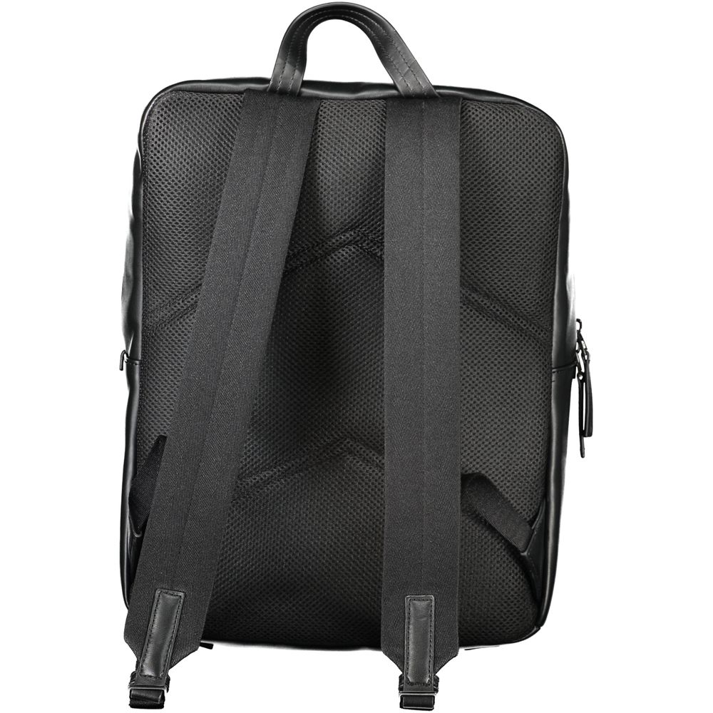 Backpack by Calvin Klein for men in polyethylene black features a architectural Polyethylene Backpack design with a secure zipper, ample external-pockets & internal-pockets, and versatile handle, backpack-strap & adjustable-strap for a architectural finish.