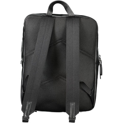 Backpack by Calvin Klein for men in polyethylene black features a architectural Polyethylene Backpack design with a secure zipper, ample external-pockets & internal-pockets, and versatile handle, backpack-strap & adjustable-strap for a architectural finish.