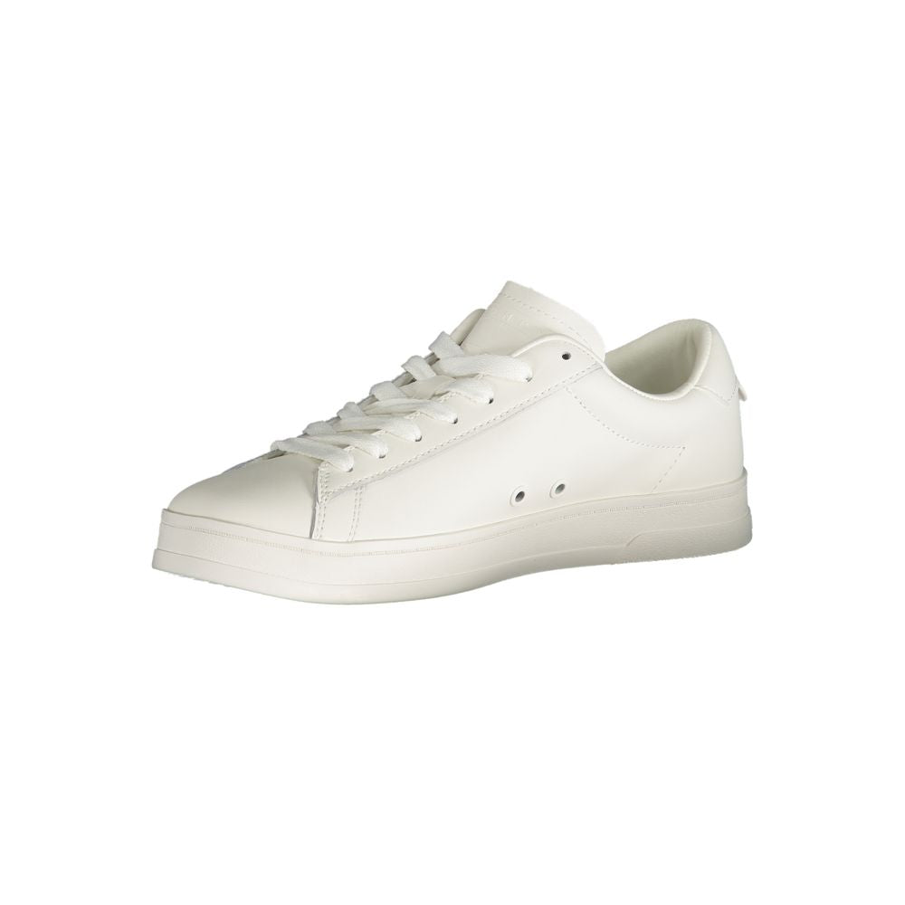 Sneakers by Tommy Hilfiger for men in polyester white features an sumptuous design from the Men's Fashion Polyester Sneakers collection, highlighting a sumptuous fashion style for a premium, high-fashion look.