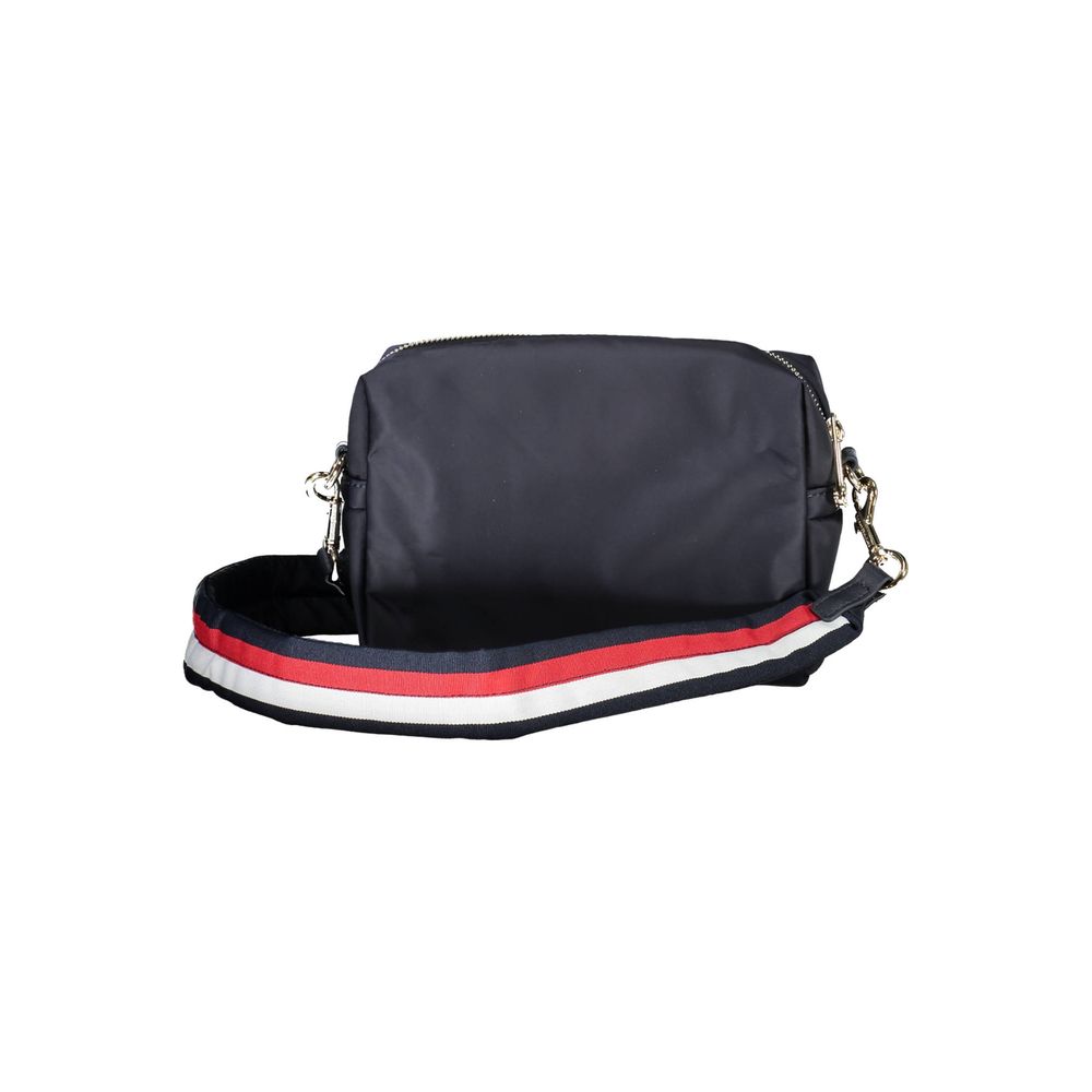 Shoulder Handbag by Tommy Hilfiger for women in polyester blue features a signature silhouette, showcasing a secure and signature internal-pockets with versatile shoulder-strap & adjustable-strap for a sophisticated look.