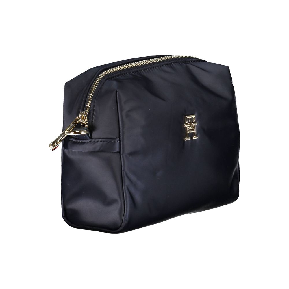 Shoulder Handbag by Tommy Hilfiger for women in polyester blue features an refined silhouette, showcasing a secure , ample internal-pockets, and versatile shoulder-strap & adjustable-strap for a sophisticated refined aesthetic.