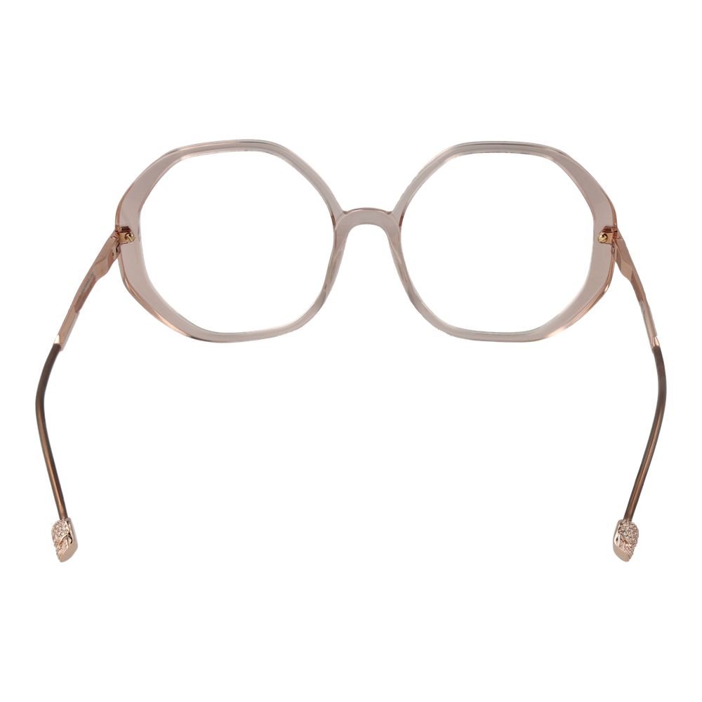 Eyeglasses Frames by Philipp Plein for women in pink features an refined silhouette, showcasing the refined rose coloured frame and sophisticated full-frame frame design.