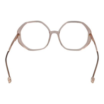 Eyeglasses Frames by Philipp Plein for women in pink features an refined silhouette, showcasing the refined rose coloured frame and sophisticated full-frame frame design.