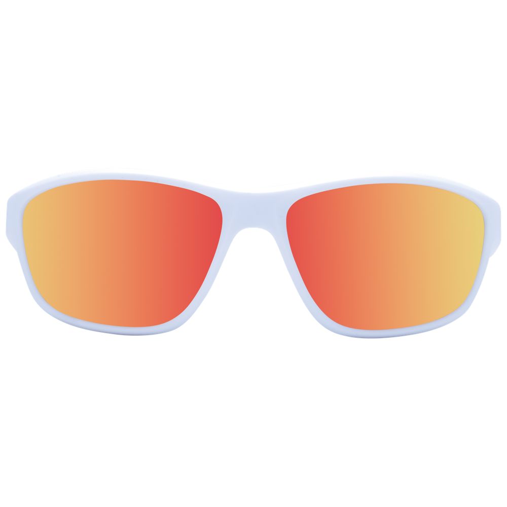 Sunglasses by BMW Motorsport for men in white showcases a ethereal silhouette, featuring white coloured frame full-rim sport frame design with mirrored category-3-dark-tint lens for a ethereal finish.