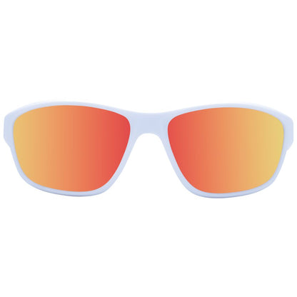 Sunglasses by BMW Motorsport for men in white showcases a ethereal silhouette, featuring white coloured frame full-rim sport frame design with mirrored category-3-dark-tint lens for a ethereal finish.