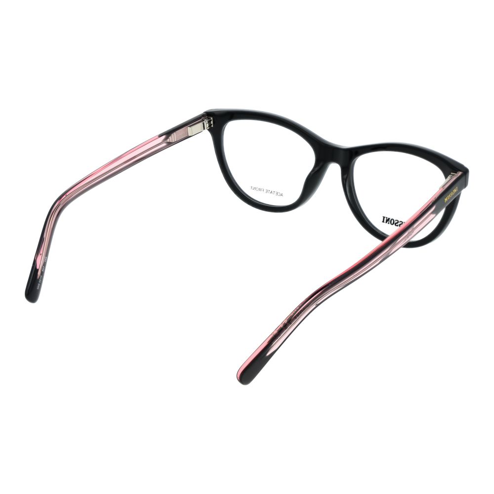 Eyeglasses Frames by Missoni for women in black showcases a refined full-frame frame design with a refined black coloured frame finish for a refined and sophisticated look.
