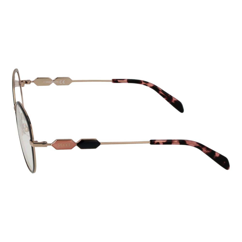 Eyeglasses Frames by Emilio Pucci for women in black features an refined silhouette, showcasing the refined black coloured frame and sophisticated full-frame frame design.