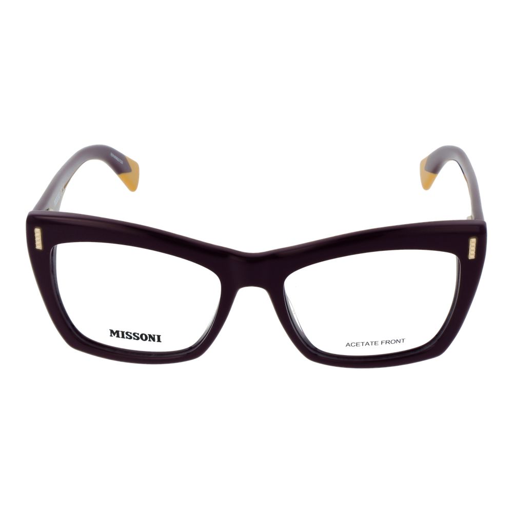 Eyeglasses Frames by Missoni for women in purple showcases a refined full-frame frame design with a refined purple coloured frame finish for a refined and sophisticated look.