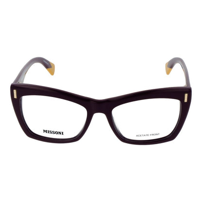 Eyeglasses Frames by Missoni for women in purple showcases a refined full-frame frame design with a refined purple coloured frame finish for a refined and sophisticated look.