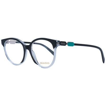 Eyeglasses Frames by Emilio Pucci for women in black features an refined silhouette, showcasing the refined black coloured frame and sophisticated full-frame frame design.