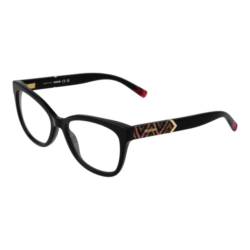 Eyeglasses Frames by Missoni for women in and black showcases a refined silhouette, detailed with a black coloured frame finish and a sophisticated full-frame frame design.