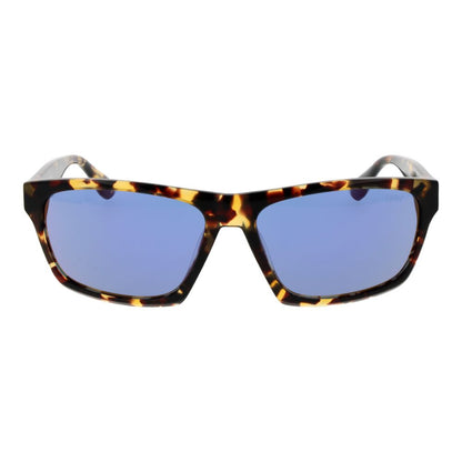 Sunglasses by BMW for men in plastic polyamide and blue & brown presents a sumptuous silhouette, featuring brown coloured frame and rectangle full-rim frame design with category-2-medium-tint mirrored lens for a sumptuous look.