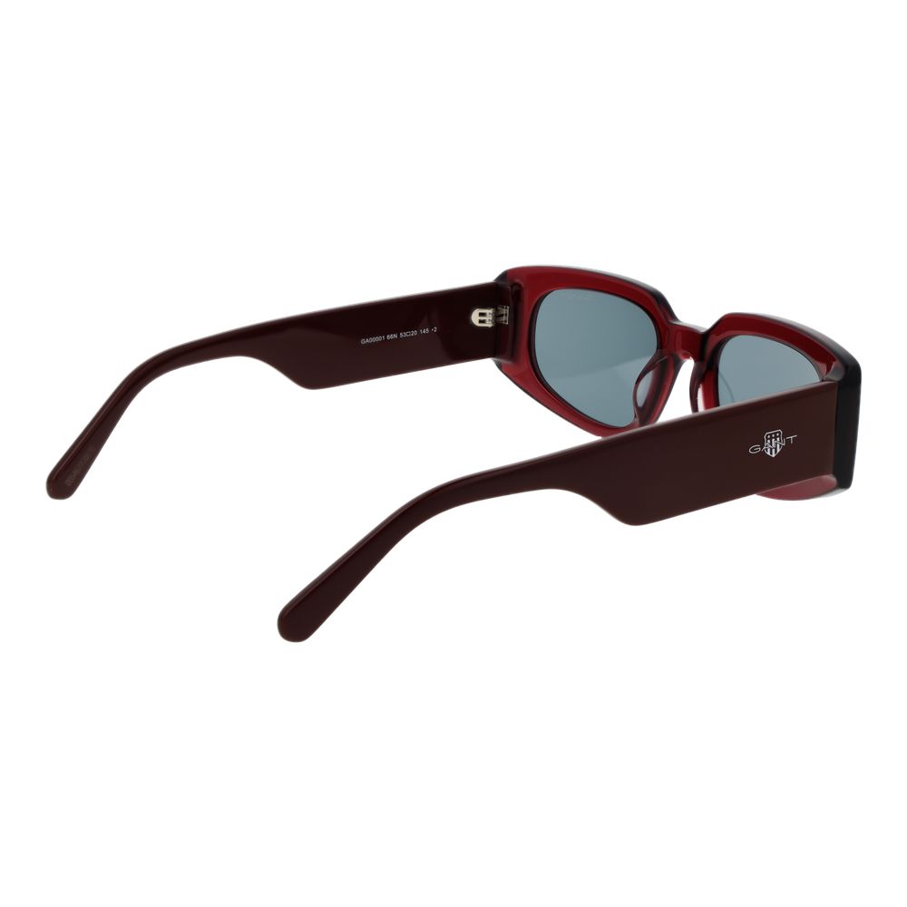 Sunglasses by Gant for men in burgundy & green showcases a ethereal silhouette, featuring full-rim oval frame design with category-2-medium-tint lens for a ethereal finish.
