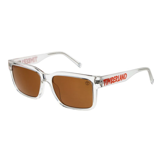 Sunglasses by Timberland for unisex in stainless steel transparent features a sumptuous silhouette, showcasing a sumptuous rectangle full-rim frame design in transparent coloured frame with high-performance non-polarized category-2-medium-tint lens.
