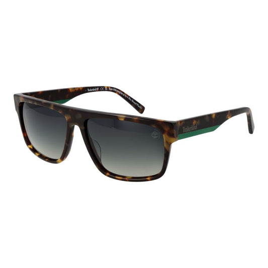 Sunglasses by Timberland for men in acetate brown features an ethereal rectangle full-rim frame design with brown coloured frame frames and polarized gradient category-3-dark-tint lens for a ethereal finish.