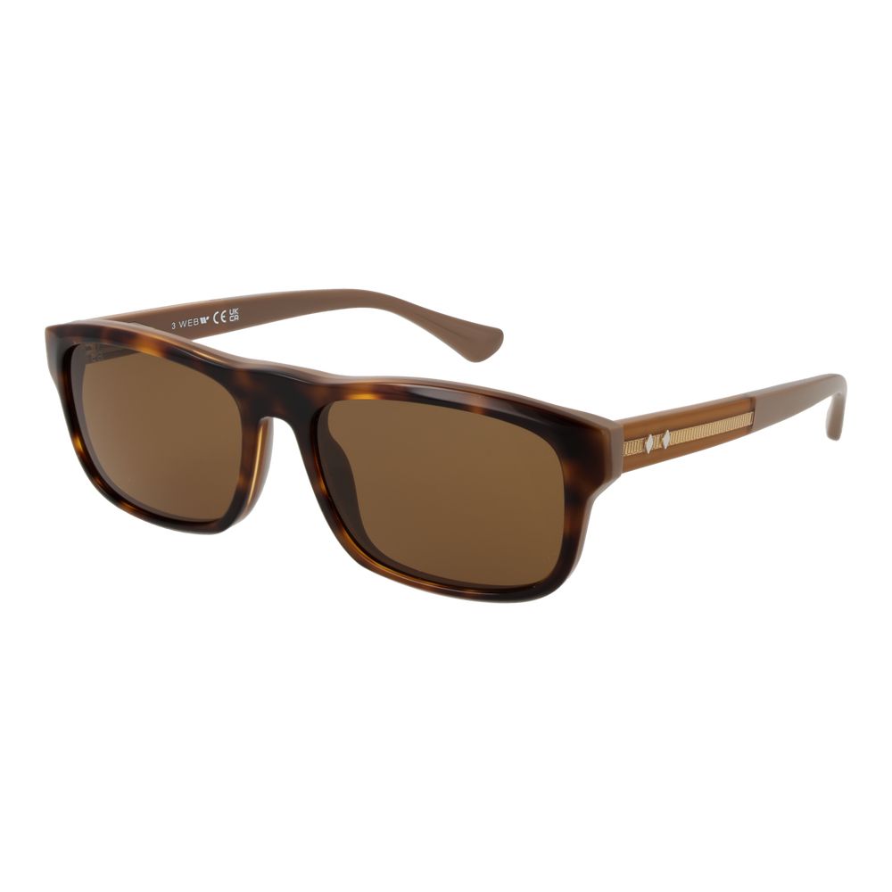 Sunglasses by Web for men in and brown featuring an opulent rectangle full-rim frame design with a sophisticated brown coloured frame finish and high-performance non-polarized category-3-dark-tint lens.