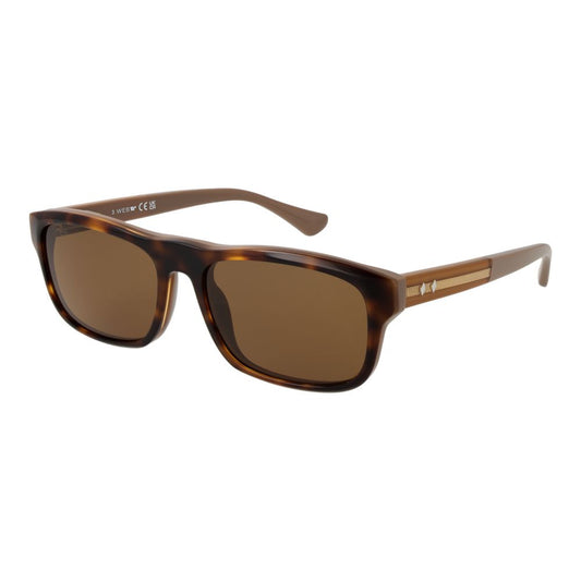 Sunglasses by Web for men in and brown featuring an opulent rectangle full-rim frame design with a sophisticated brown coloured frame finish and high-performance non-polarized category-3-dark-tint lens.