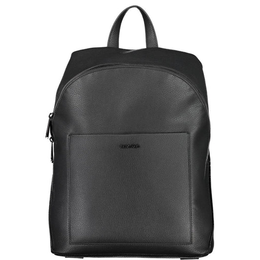 Backpack by Calvin Klein for men in polyester black showcases a stately Polyester Backpack design, featuring a secure zipper with stately external-pockets, internal-pockets & laptop-compartment and versatile backpack-strap, adjustable-strap & handle.