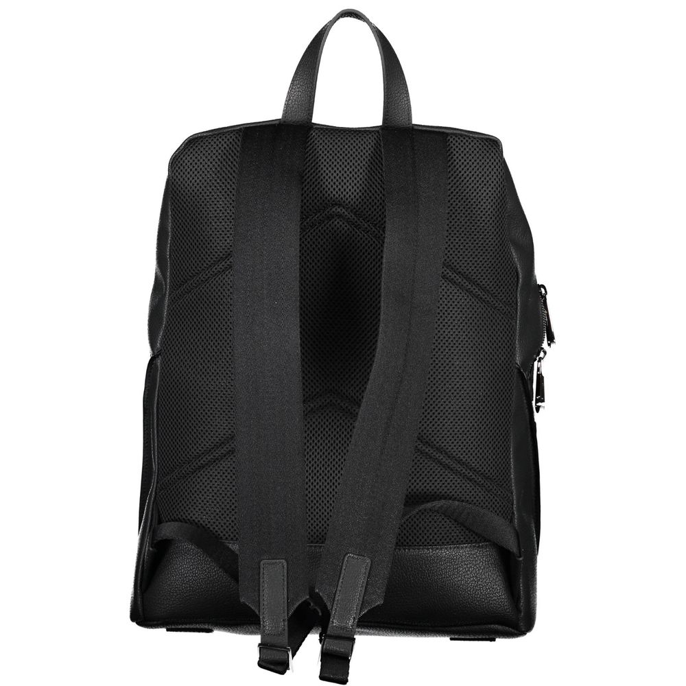 Backpack by Calvin Klein for men in polyester black showcases a stately Polyester Backpack design, featuring a secure zipper with stately external-pockets, internal-pockets & laptop-compartment and versatile backpack-strap, adjustable-strap & handle.