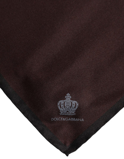 Dolce & Gabbana Silk Foulard Square Scarf - Brown