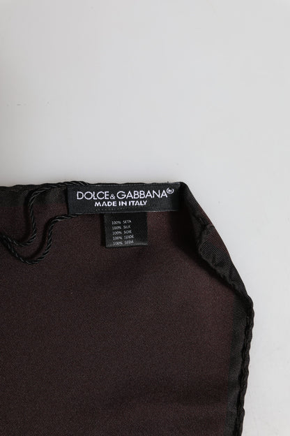 Dolce & Gabbana Silk Foulard Square Scarf - Brown