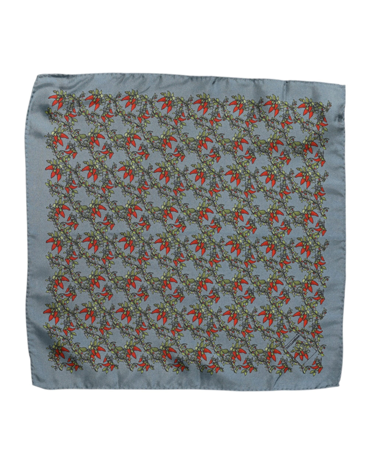 Dolce & Gabbana Silk Foulard Square Scarf - Gray