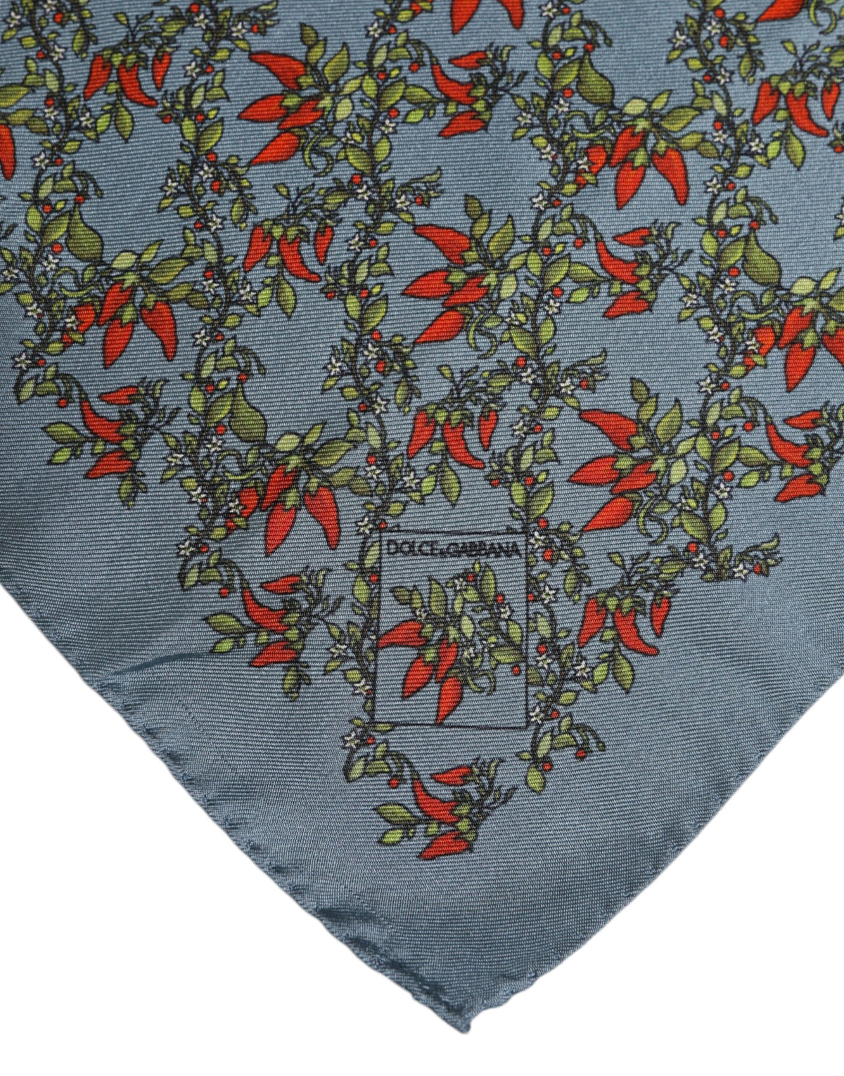 Dolce & Gabbana Silk Foulard Square Scarf - Gray