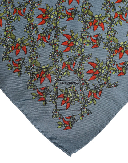Dolce & Gabbana Silk Foulard Square Scarf - Gray