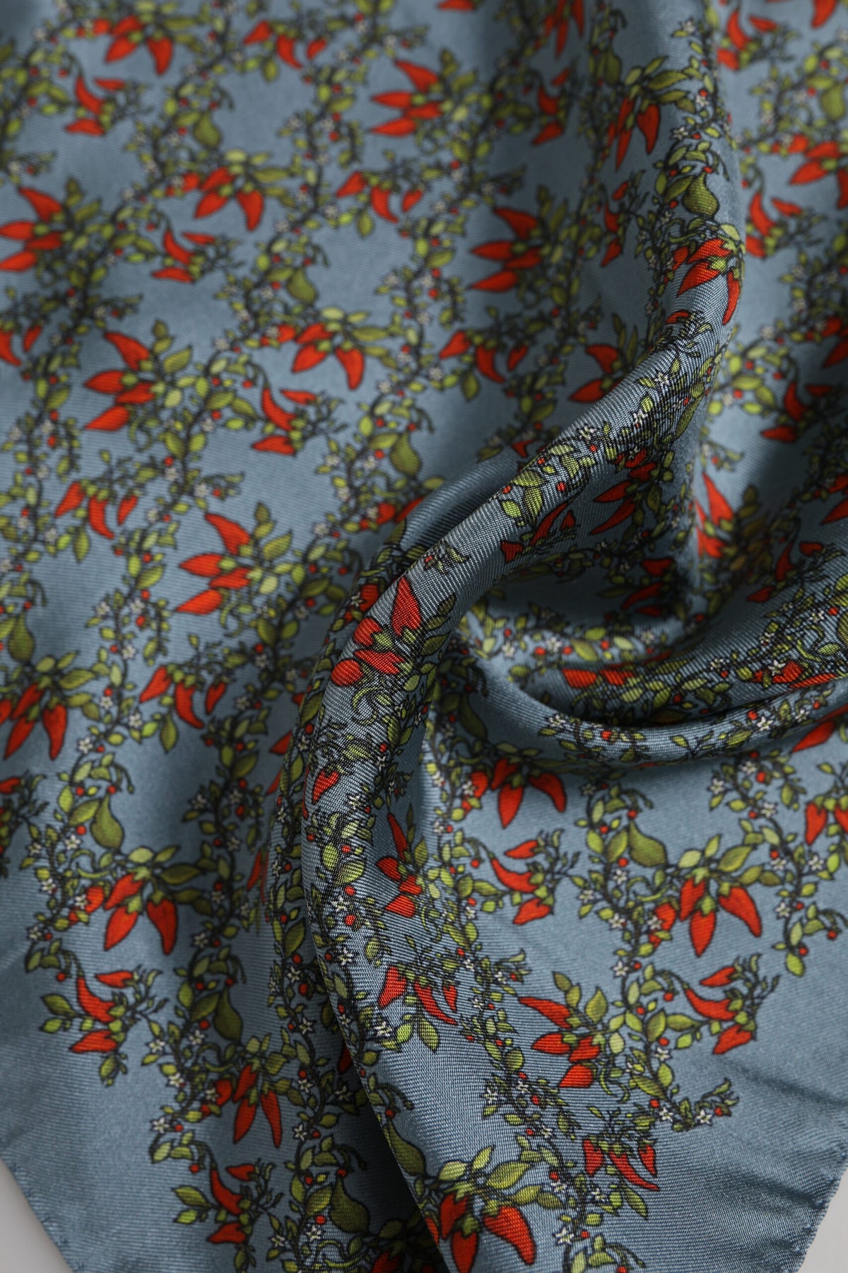 Dolce & Gabbana Silk Foulard Square Scarf - Gray