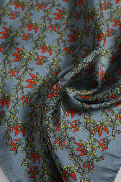 Dolce & Gabbana Silk Foulard Square Scarf - Gray