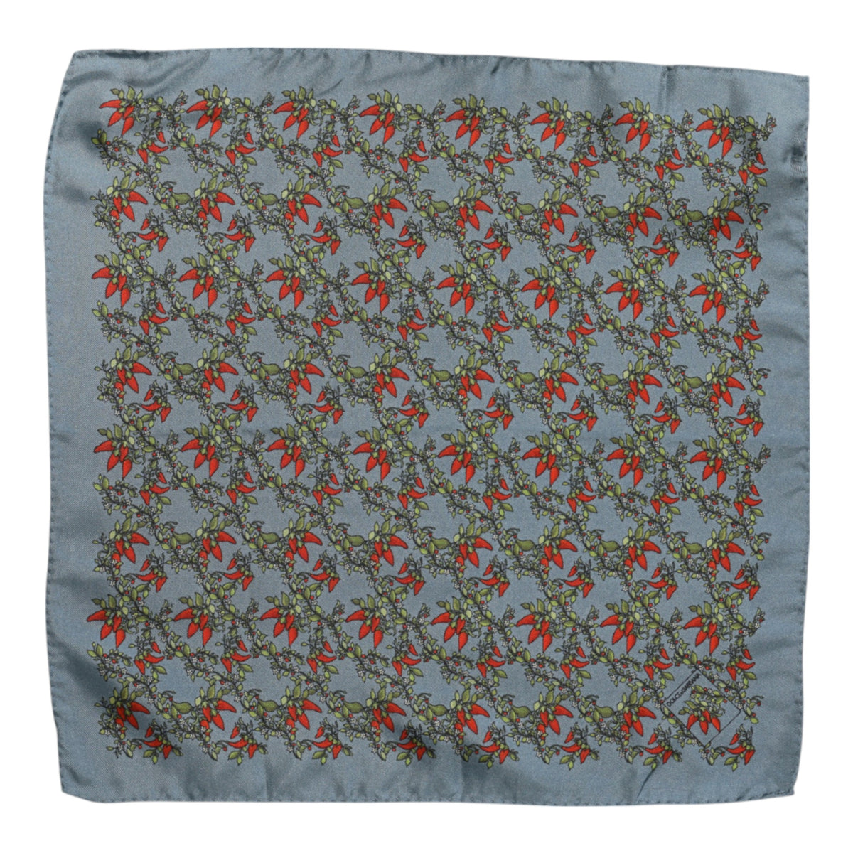 Dolce & Gabbana Silk Foulard Square Scarf - Gray