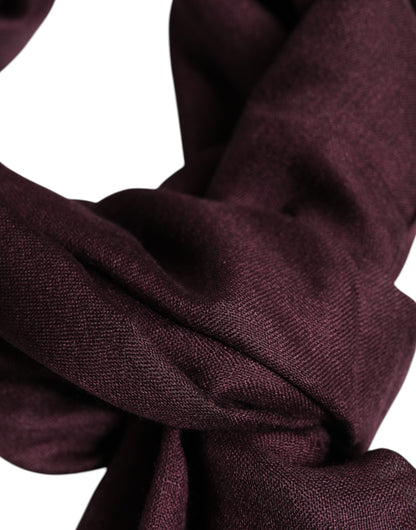 Dolce & Gabbana Maroon Cashmere Neck Warmer Wrap Shawl Scarf