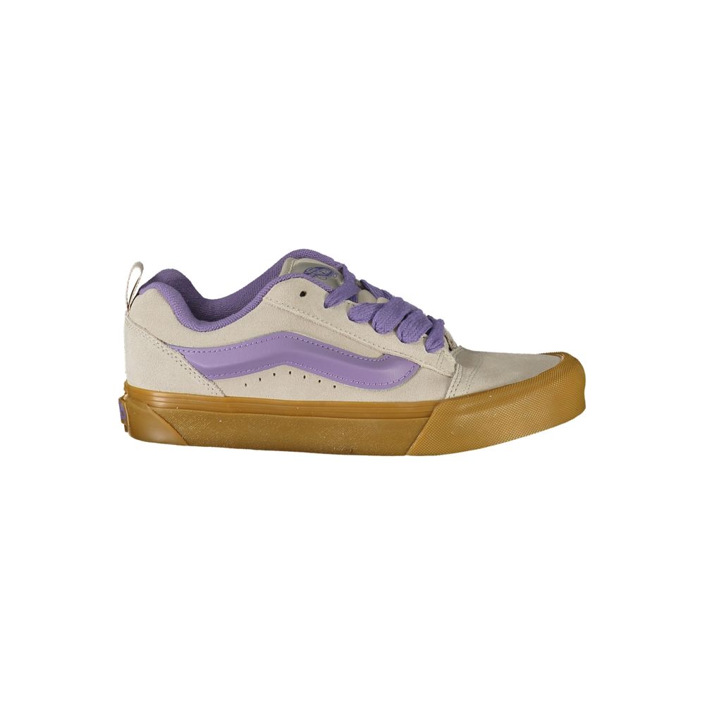 Athletic Sneakers by Vans for women in polyester polyurethane leather gray & signature presents a sleek silhouette, perfectly capturing the athletic style essence of Women's Athletic Polyester Polyurethane Leather Sneakers with its sleek design and premium finish.
