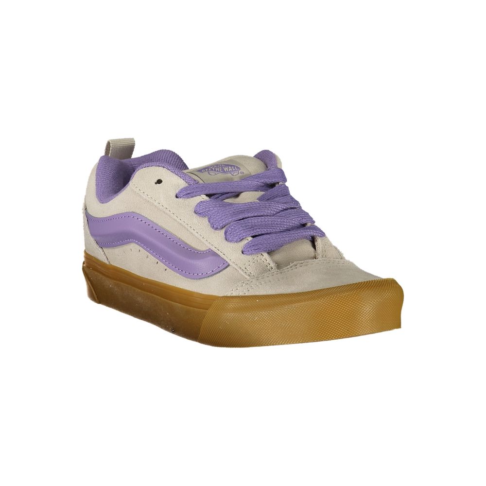 Athletic Sneakers by Vans for women in polyester polyurethane leather gray & signature features an stately silhouette, showcasing the signature athletic style of the Women's Athletic Polyester Polyurethane Leather Sneakers collection with a truly stately finish.