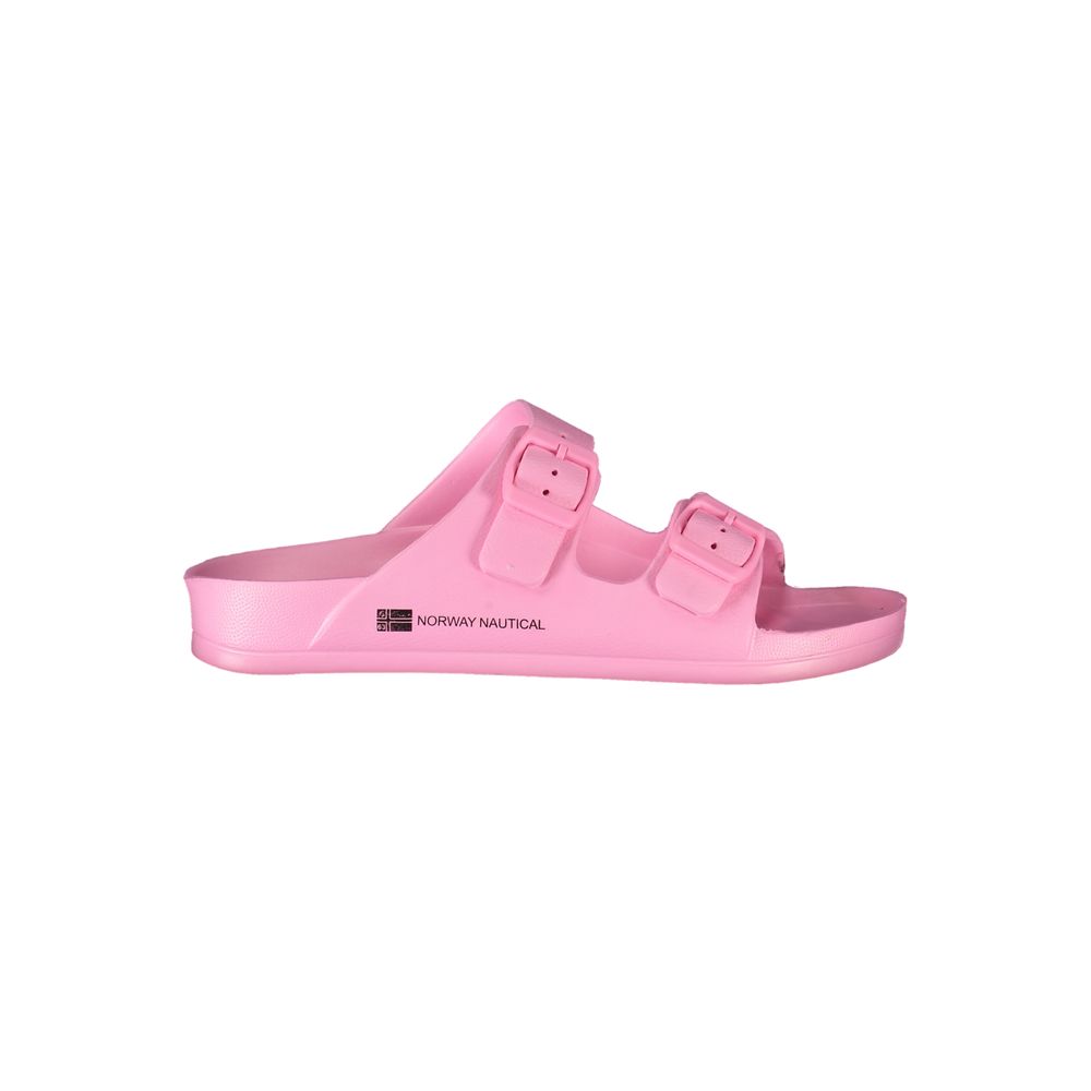 Sandals by Norway 1963 for women in plastic and pink & print presents a sculptural silhouette, showcasing the signature style of the Women's Plastic Sandals with a sculptural and sculptural .