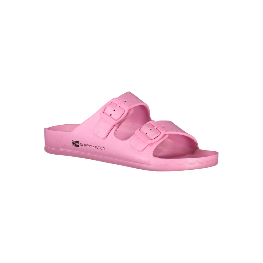 Sandals by Norway 1963 for women in plastic pink & print features an statuesque silhouette from the Women's Plastic Sandals collection, showcasing a statuesque and elegant .