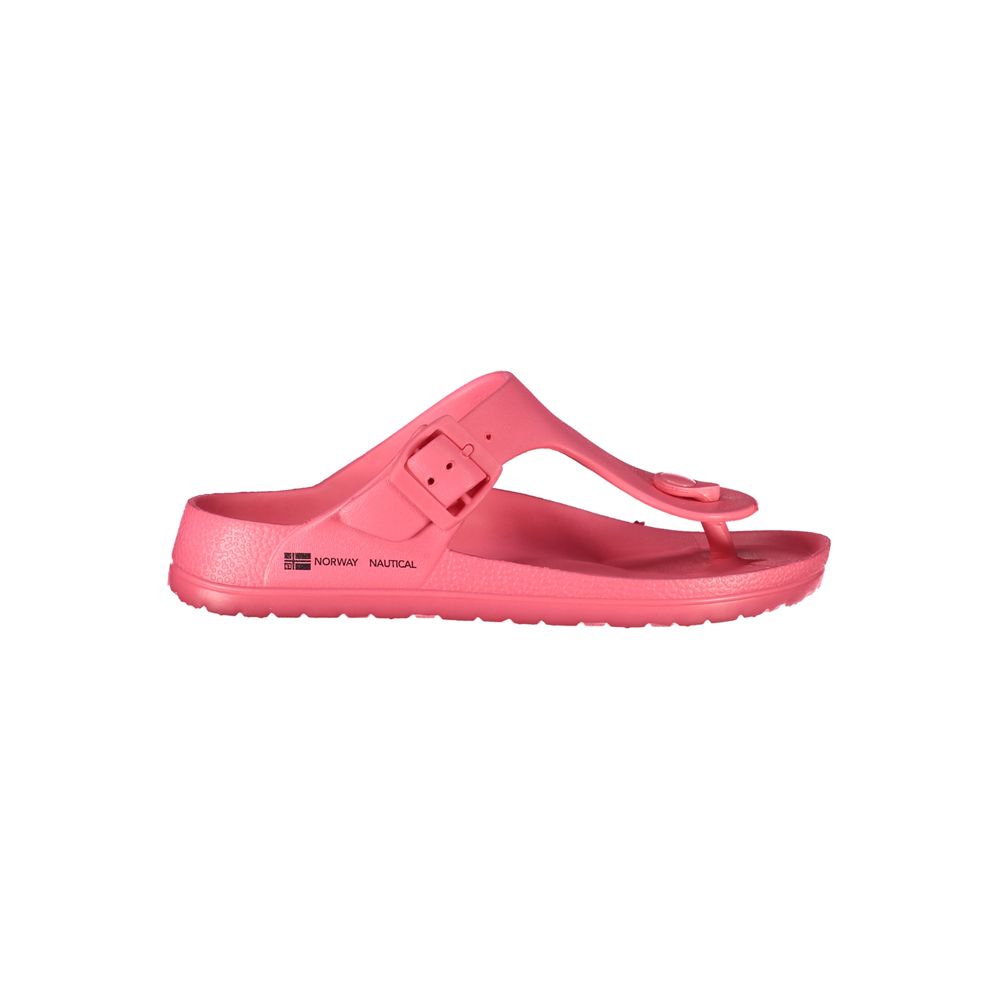 Flip-Flop Sandals by Norway 1963 for women in plastic pink & print features an architectural design from the Women's Plastic Flip-Flop Sandals collection, defined by a architectural and for a architectural finish.
