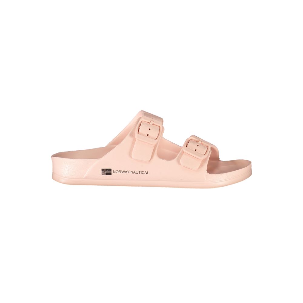 Sandals by Norway 1963 for women in plastic and pink & print presents a sculptural silhouette, showcasing the signature style of the Women's Plastic Sandals with a sculptural and sculptural .