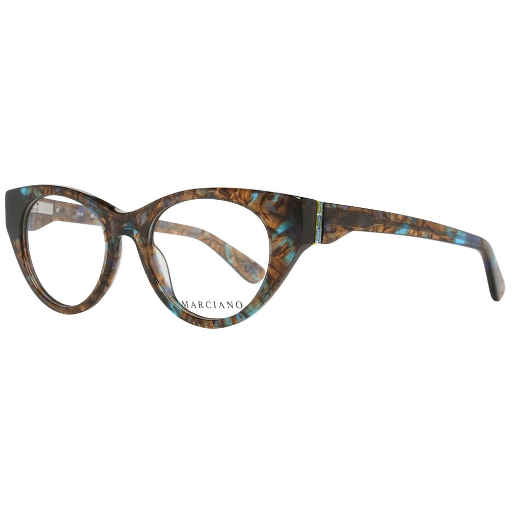Eyeglasses Frames by Marciano by Guess for women in and brown showcases a refined silhouette, detailed with a brown coloured frame finish and a sophisticated full-frame frame design.