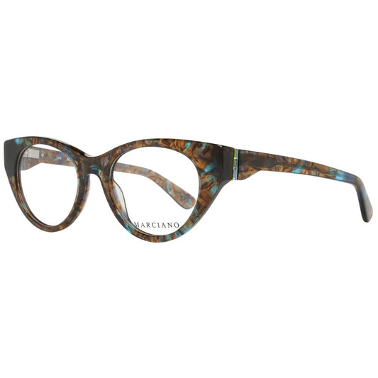 Eyeglasses Frames by Marciano by Guess for women in and brown showcases a refined silhouette, detailed with a brown coloured frame finish and a sophisticated full-frame frame design.