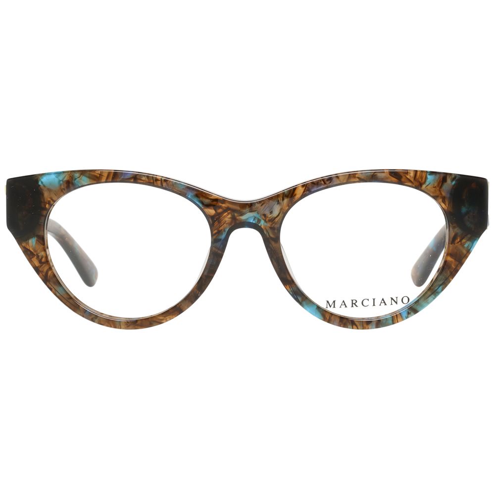 Eyeglasses Frames by Marciano by Guess for women in and brown showcases an refined full-frame frame design featuring a sophisticated brown coloured frame for an refined and refined aesthetic.