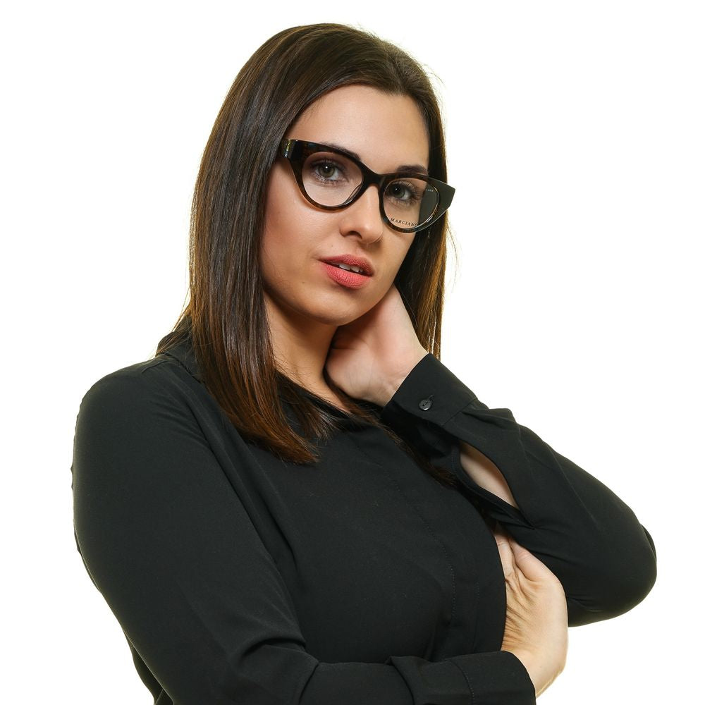 Eyeglasses Frames by Marciano by Guess for women in brown showcases a refined full-frame frame design with a refined brown coloured frame finish for a refined and sophisticated look.